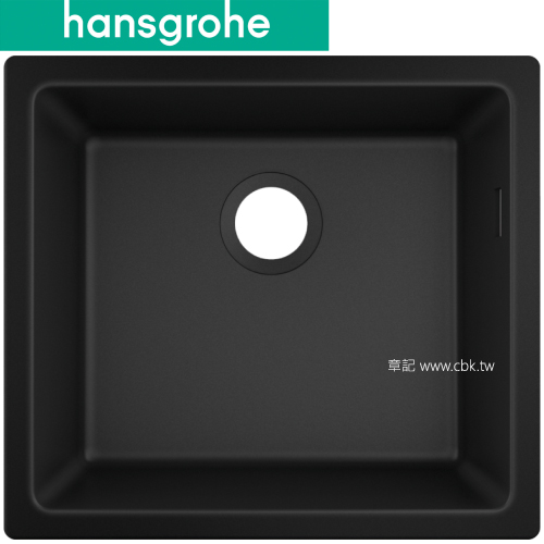 hansgrohe S51 下嵌花崗岩單槽.墨黑(50x45cm) 43431-170  |廚具及配件|水槽