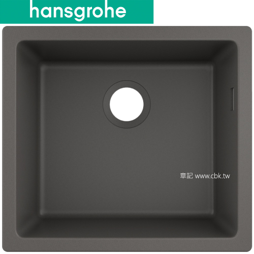 hansgrohe S51 下嵌花崗岩單槽.深灰(50x45cm) 43431-290  |廚具及配件|水槽