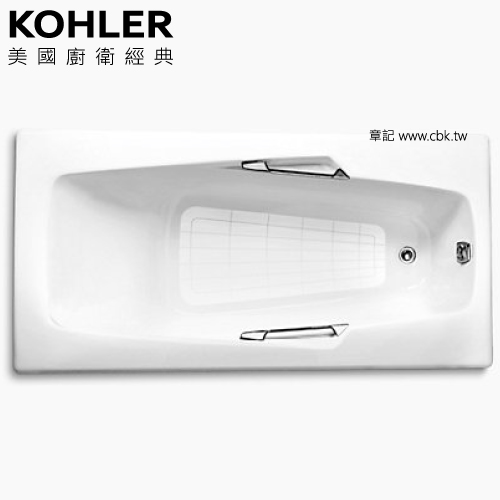 KOHLER Caribbean 嵌入式鑄鐵浴缸(180cm) K-810T-0  |浴缸|浴缸