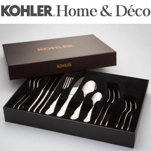KOHLER 十六件式不鏽鋼餐具(藝術系列) CG-52004-NA  |廚具及配件|鍋具｜刀具｜餐具