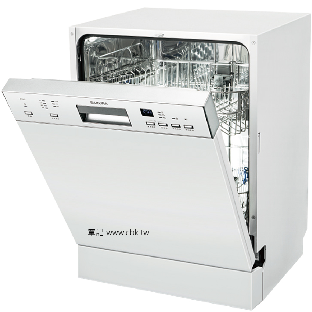 櫻花牌(SAKURA)半嵌式洗碗機 E7682【送免費標準安裝】  |烘碗機 . 洗碗機|洗碗機
