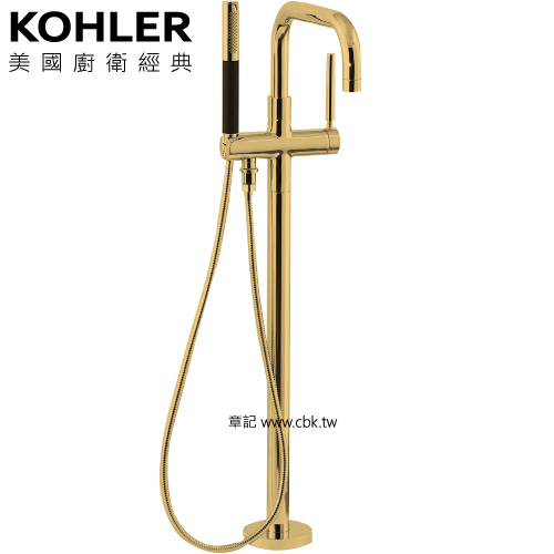 KOHLER Pursit 落地式浴缸龍頭(爵士金) K-10129T-C4-PGD  |SPA淋浴設備|浴缸龍頭