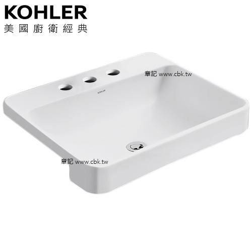 KOHLER Forefront 半嵌檯面盆(57.8cm) K-11479T-VC8-0  |面盆 . 浴櫃|檯面盆