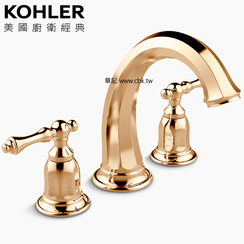 KOHLER Kelston 缸上型龍頭(玫瑰金) K-13494T-4-RGD  |浴缸|浴缸龍頭