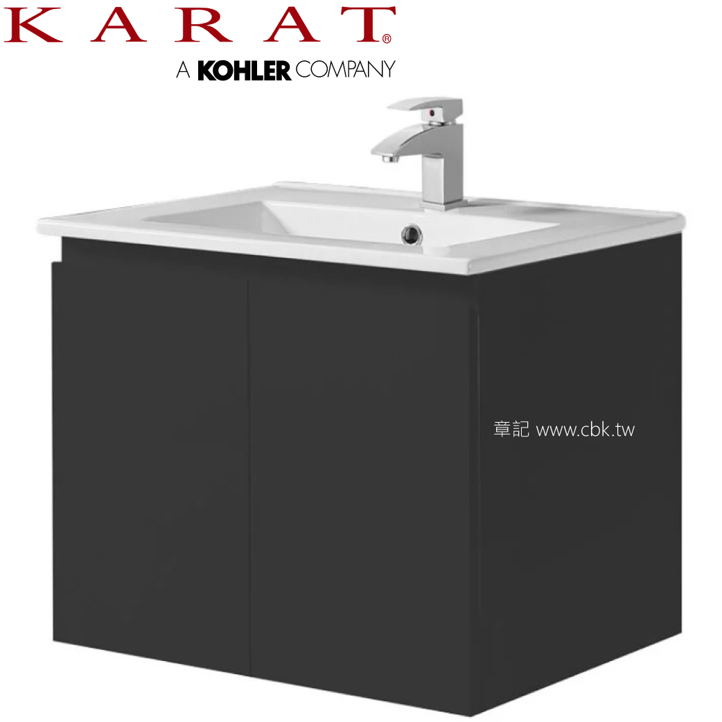 KARAT 瓷盆檯面浴櫃組(62cm) K-1360_KC-360B  |面盆 . 浴櫃|浴櫃
