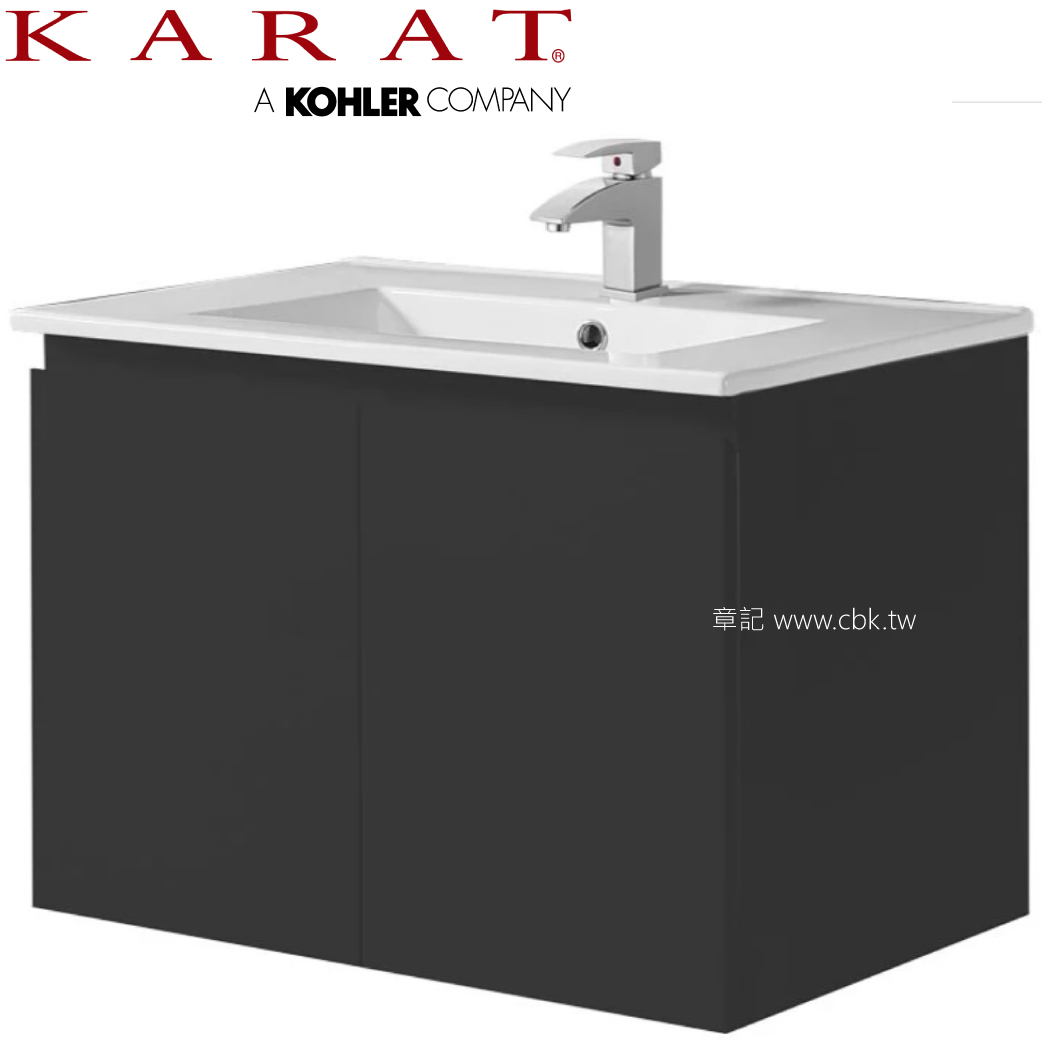 KARAT 瓷盆檯面浴櫃組(72cm) K-1367_KC-367B  |面盆 . 浴櫃|浴櫃
