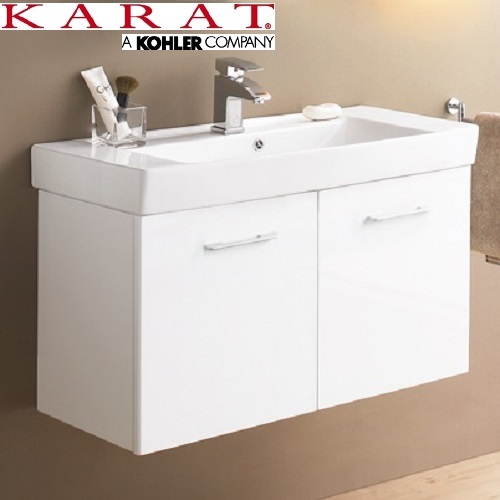 KARAT 瓷盆檯面浴櫃組(92cm) K-1743_KC-743H  |面盆 . 浴櫃|浴櫃