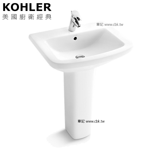 KOHLER Panache 瓷腳面盆(60cm) K-17654K-0  |面盆 . 浴櫃|面盆