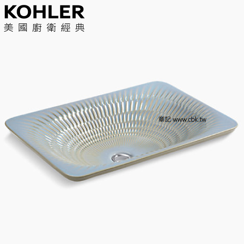 KOHLER Derring 波紋半嵌長方形盆(53.6cm) K-17916-RL-RB3  |面盆 . 浴櫃|檯面盆