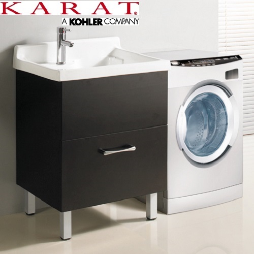 KARAT 洗衣槽浴櫃組(63cm) K-1862_KC-862W  |面盆 . 浴櫃|浴櫃
