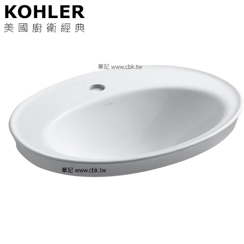 KOHLER Serif 上嵌檯面盆(56.2cm) K-2075K-1-0  |面盆 . 浴櫃|檯面盆