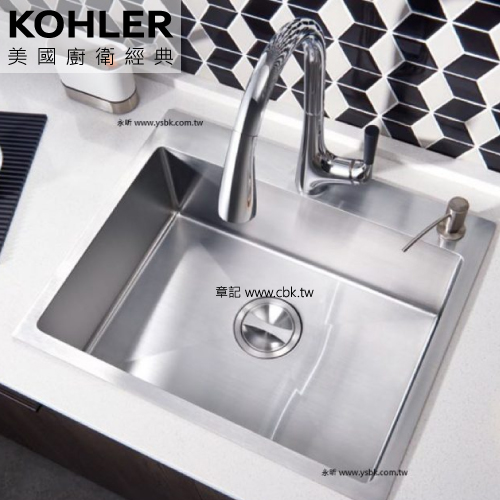 KOHLER Malleco 不銹鋼單槽(57x47cm) K-21920T-2FD-NA  |廚具及配件|水槽