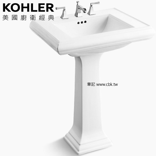 KOHLER Memoirs 瓷腳面盆(61cm) K-2238T-1-0  |面盆 . 浴櫃|面盆