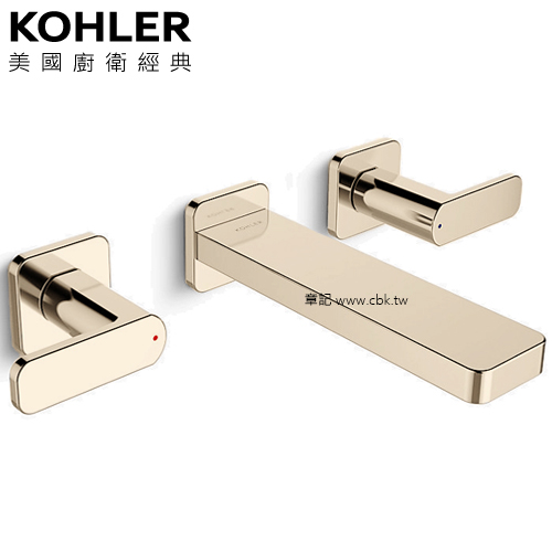 KOHLER Parallel 臉盆龍頭(法蘭金 - 短版) K-22569T-4-AF  |面盆 . 浴櫃|面盆龍頭