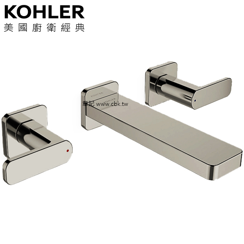 KOHLER Parallel 臉盆龍頭(羅曼銀 - 短版) K-22569T-4-BN  |面盆 . 浴櫃|面盆龍頭