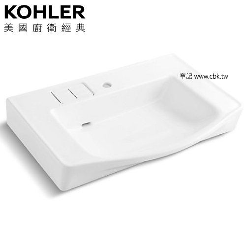 KOHLER Family Care 一體式檯面盆(80cm) K-22779T-1-0  |面盆 . 浴櫃|檯面盆