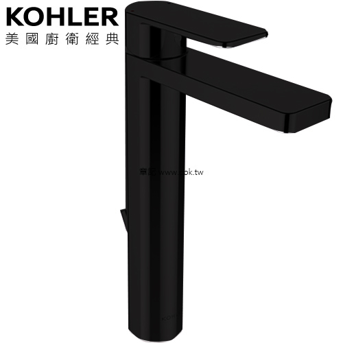 KOHLER Parallel 超高腳臉盆龍頭(霧黑) K-23478T-4-BL  |面盆 . 浴櫃|面盆龍頭
