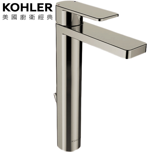 KOHLER Parallel 超高腳臉盆龍頭(羅曼銀) K-23478T-4-BN  |面盆 . 浴櫃|面盆龍頭