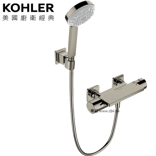 KOHLER Parallel 恆溫沐浴龍頭(羅曼銀) K-23522T-9-BN  |SPA淋浴設備|沐浴龍頭