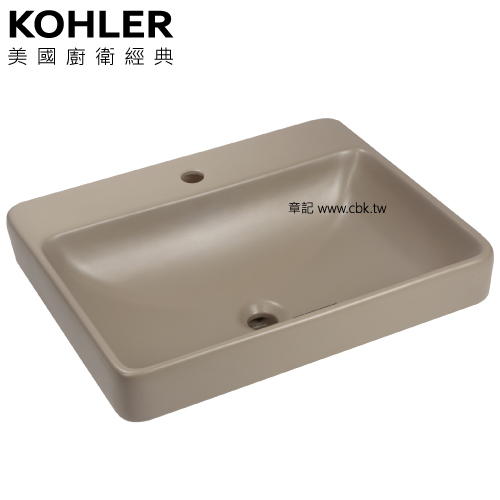 KOHLER Forefront 上嵌檯面盆-奶茶色(58.5cm) K-2660X-1-NSG  |面盆 . 浴櫃|檯面盆