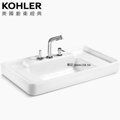 KOHLER Aleutian 一體式檯面盆(90.9cm) K-2746T-8-0  |面盆 . 浴櫃|檯面盆