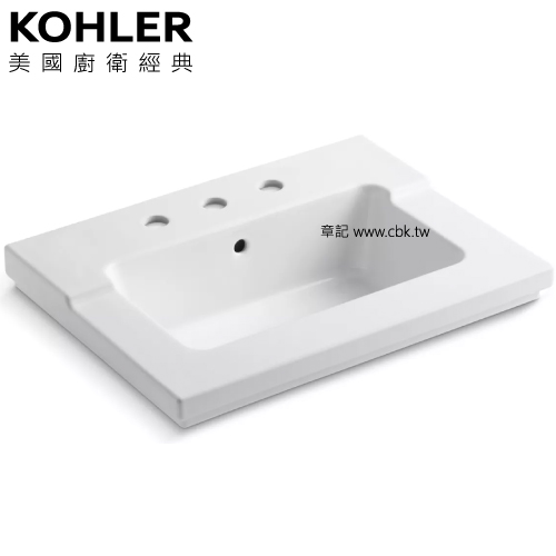 KOHLER Tresham 檯面盆(64.6cm) K-2979-8-0  |面盆 . 浴櫃|檯面盆