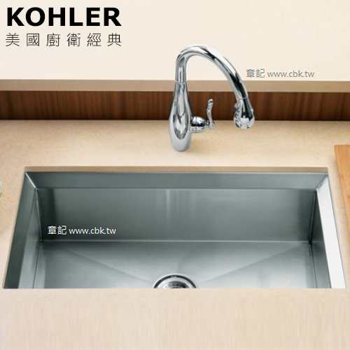 KOHLER Poise 下嵌式不鏽鋼水槽(82x43cm) K-3880T-F  |廚具及配件|水槽