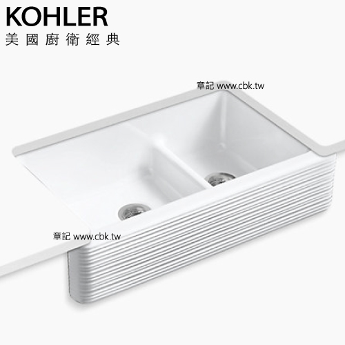 KOHLER Whitehaven 下嵌鑄鐵水槽(90.6x54.8cm) K-6349-0  |廚具及配件|水槽
