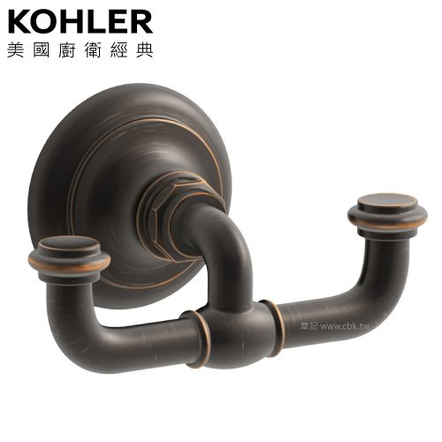 KOHLER Artifacts 雙衣鉤 K-72572T-2BZ  |浴室配件|浴巾環 | 衣鉤