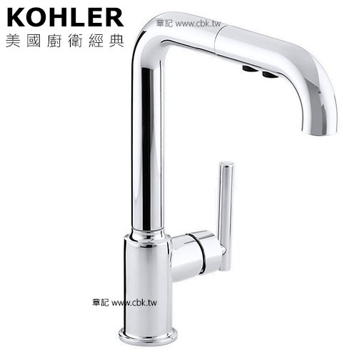 KOHLER Purist 伸縮廚房龍頭 K-7505T-B4-CP  |廚具及配件|廚房龍頭