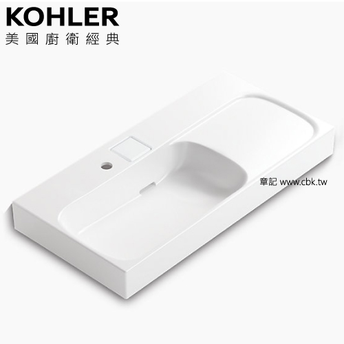KOHLER Maxispace 一體式檯面盆(90cm) K-96121T-1-0  |面盆 . 浴櫃|檯面盆