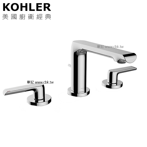 KOHLER Avid 三件式臉盆龍頭(鈦空銀) K-97352T-4-TT 