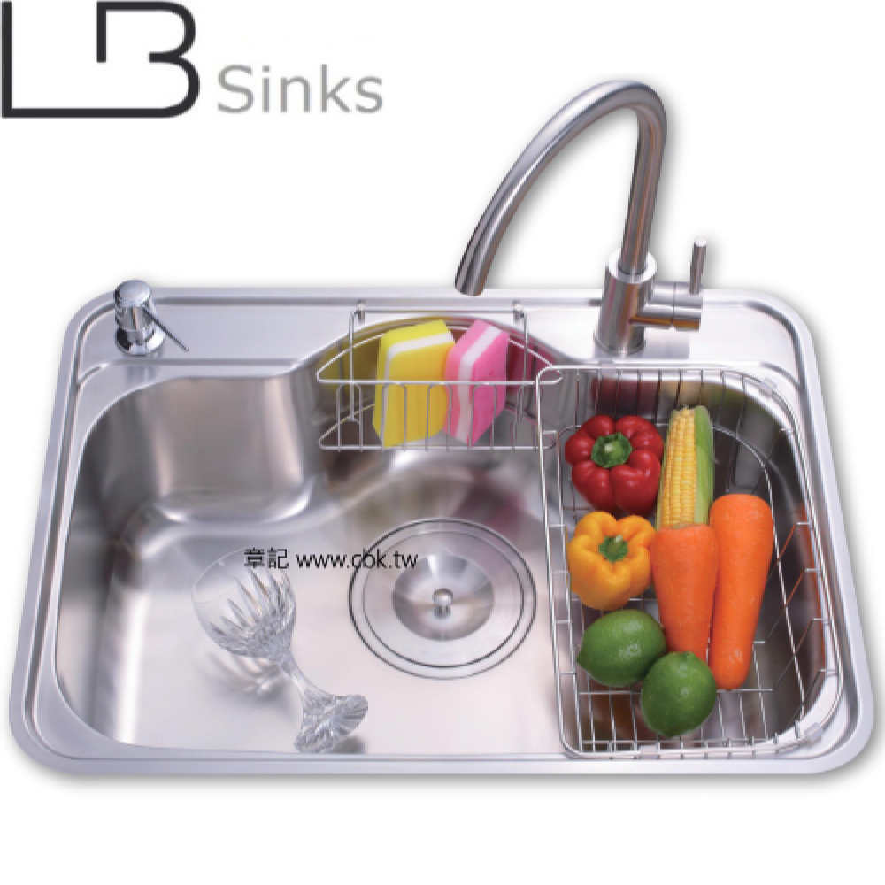 LB 不鏽鋼柔絲面水槽(70x51cm) LB101  |廚具及配件|水槽