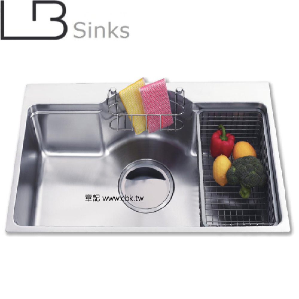 LB 不鏽鋼柔絲面一體成型水槽(78x48cm) LB107  |廚具及配件|水槽