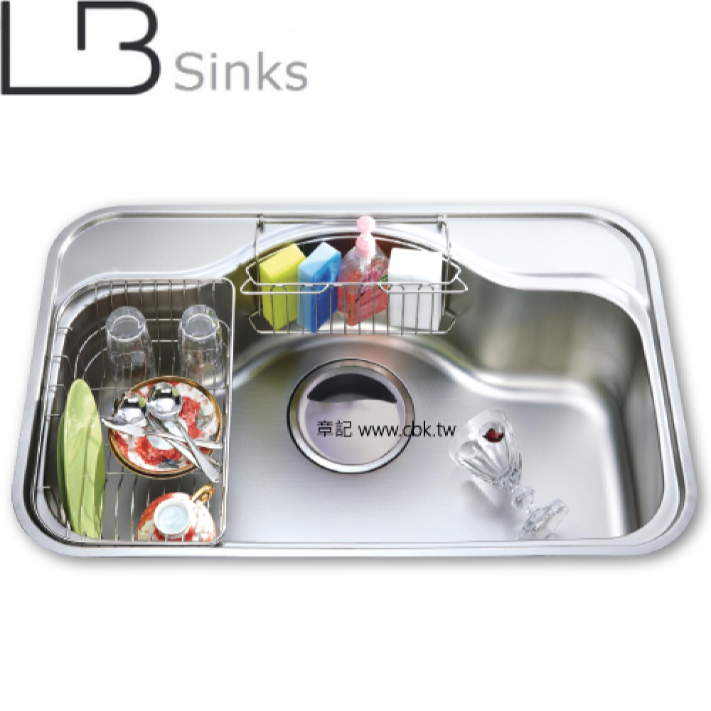 LB 不鏽鋼珍珠壓花水槽/無清潔盒(82x52cm) LB668N  |廚具及配件|水槽