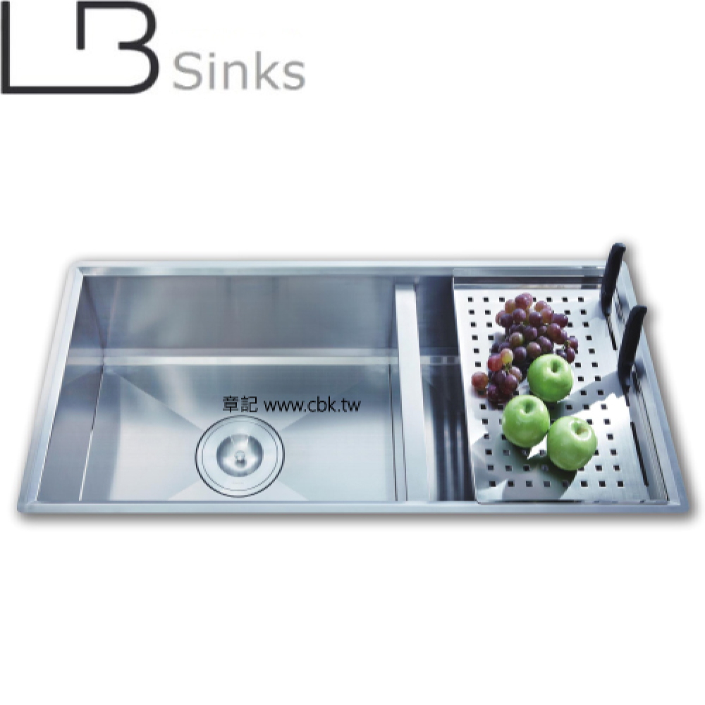 LB 歐式手工方形雙槽(97x47cm) LB8696  |廚具及配件|水槽