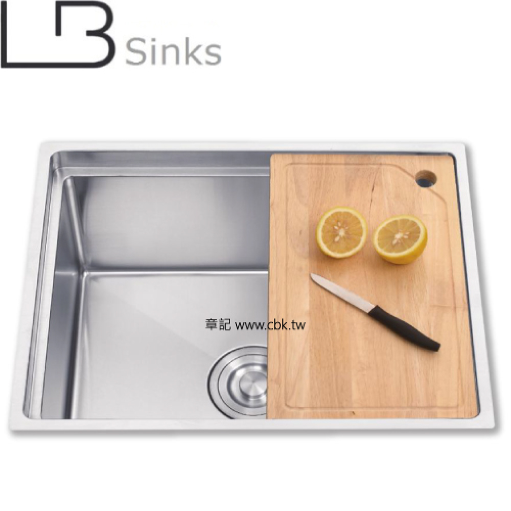 LB 歐式手工方形單槽附砧板(51x40cm) LB9750  |廚具及配件|水槽