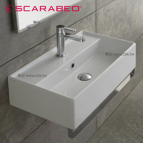 SCARABEO Teorema 壁掛式面盆(60cm) SB-5002-WHT  |面盆 . 浴櫃|檯面盆