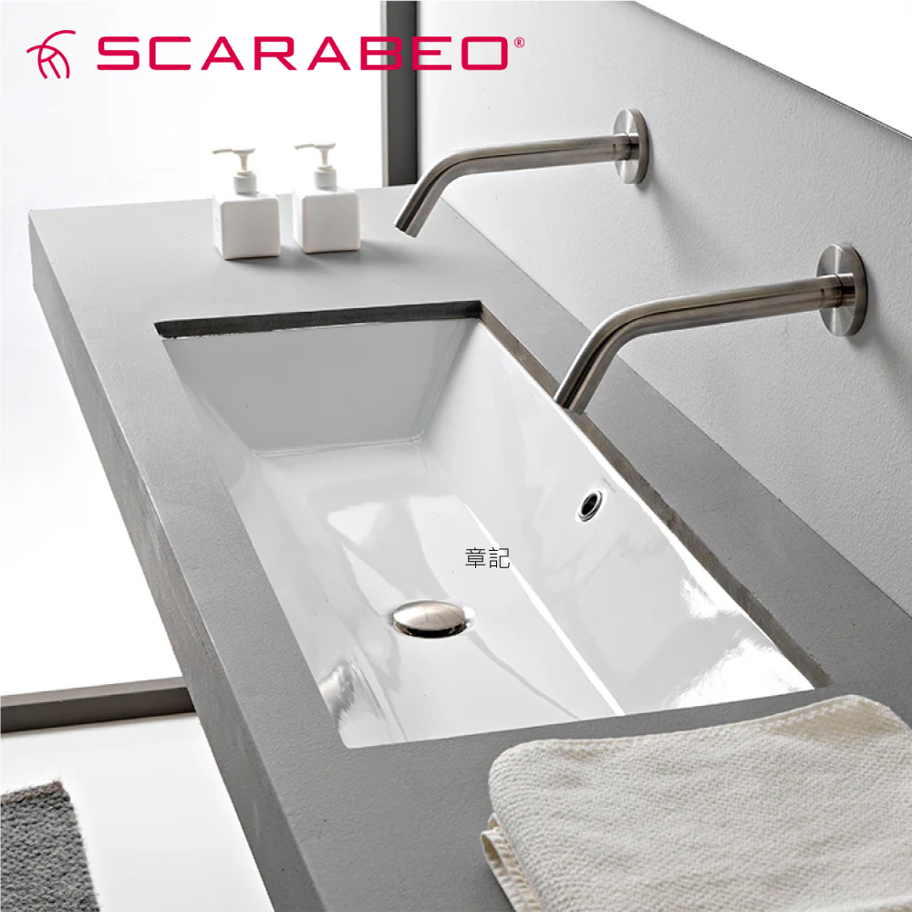 SCARABEO TEOREMA 2.0 下嵌檯面盆(80cm) SB-5136-WHT  |面盆 . 浴櫃|檯面盆
