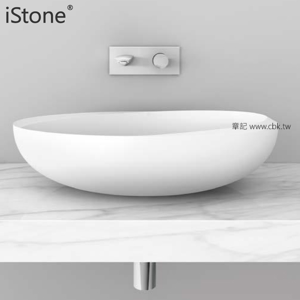 iStone 大理石檯面盆(60cm) U9A1-D-WHT  |面盆 . 浴櫃|檯面盆