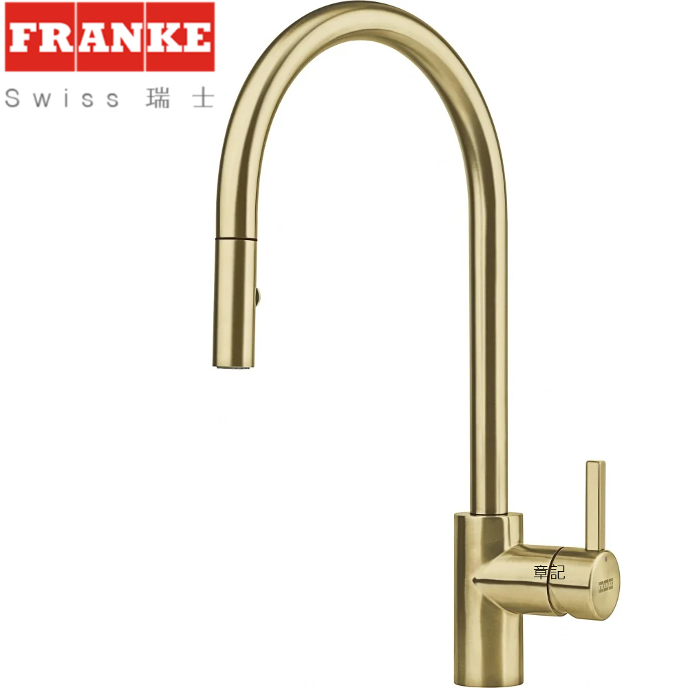 FRANKE Eos Neo 不鏽鋼伸縮廚房龍頭(金色) 115.0681.244【全省免運費宅配到府】