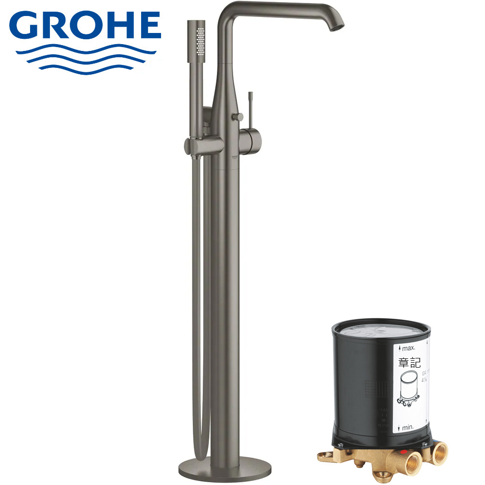 GROHE ESSENCE 落地式浴缸龍頭(石墨黑 - 含預埋軸心) 25248AL1_29086000