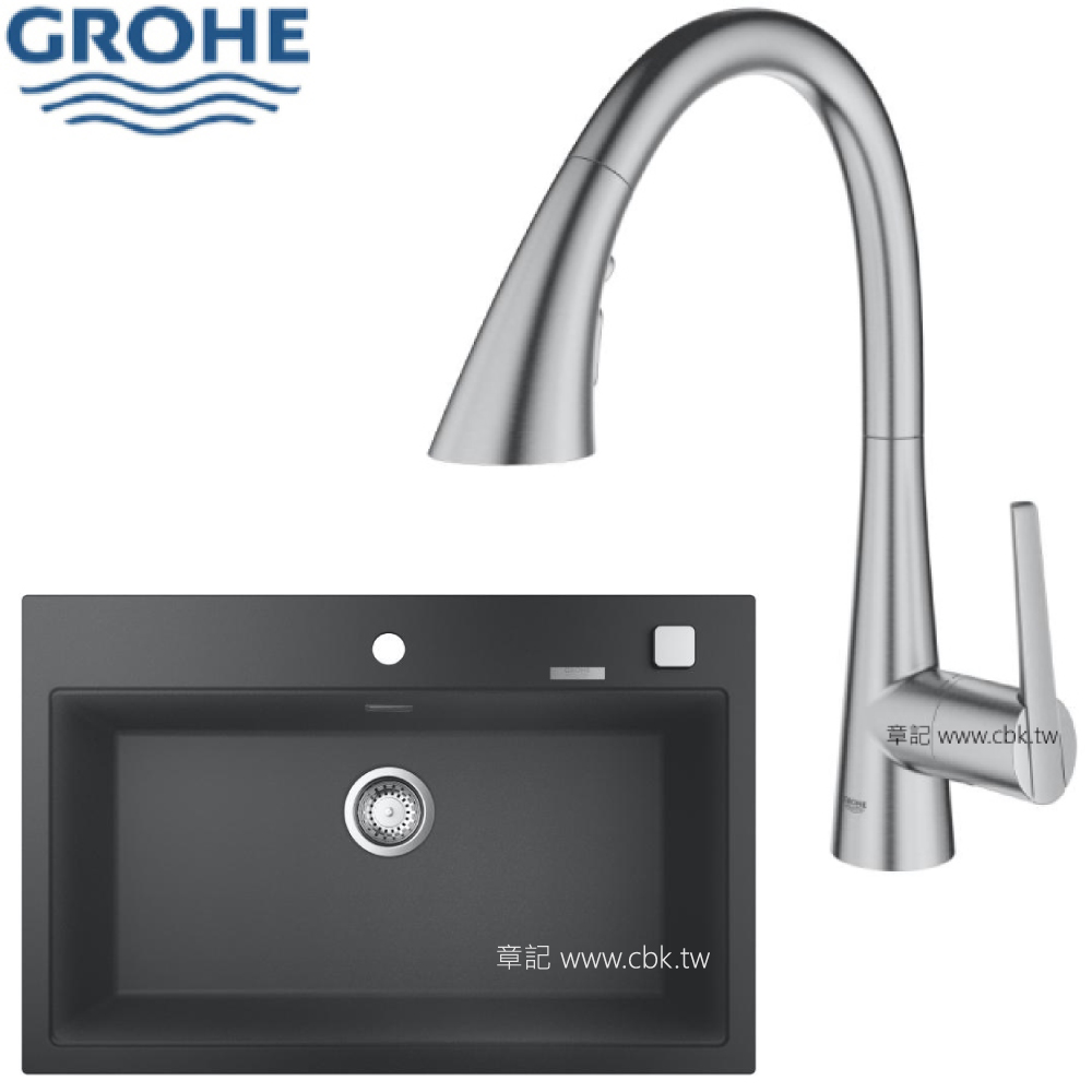 GROHE 廚房水槽龍頭超值特惠組合(78x51cm) 32294DC2_31652AT0  |廚具及配件|水槽