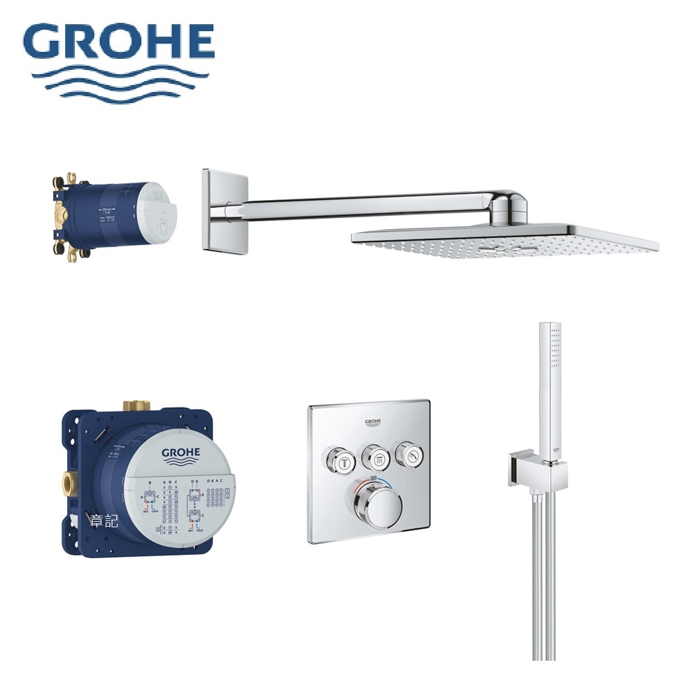 GROHE Grohtherm Cube 淋浴組合(含預埋軸心) 34706000  |浴缸|浴缸