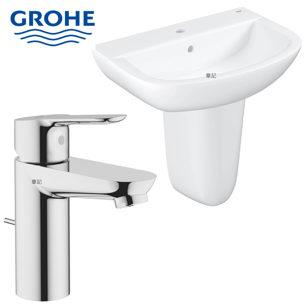 GROHE 壁掛面盆組(附龍頭) 39421_39426_32819 