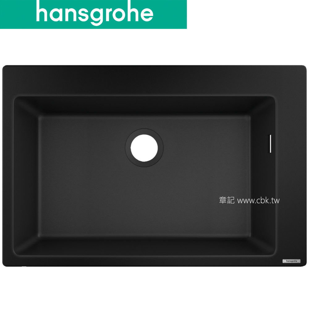 hansgrohe S51 上嵌花崗岩單槽.墨黑(77x51cm) 43313-170  |廚具及配件|水槽