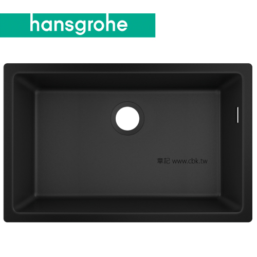 hansgrohe S51 下嵌花崗岩單槽.墨黑(71x45cm) 43432-170  |廚具及配件|水槽