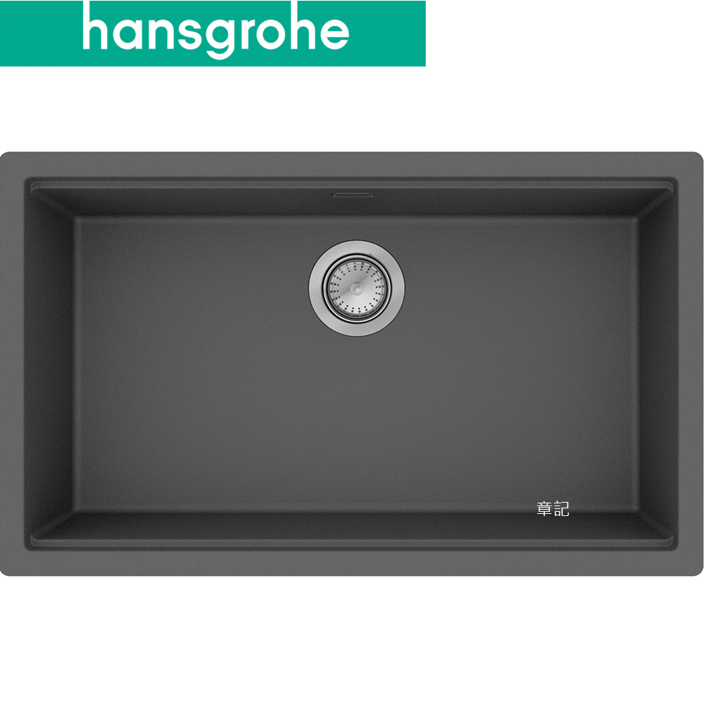 hansgrohe S53 下嵌花崗岩單槽.深灰(76x46cm) 43459290