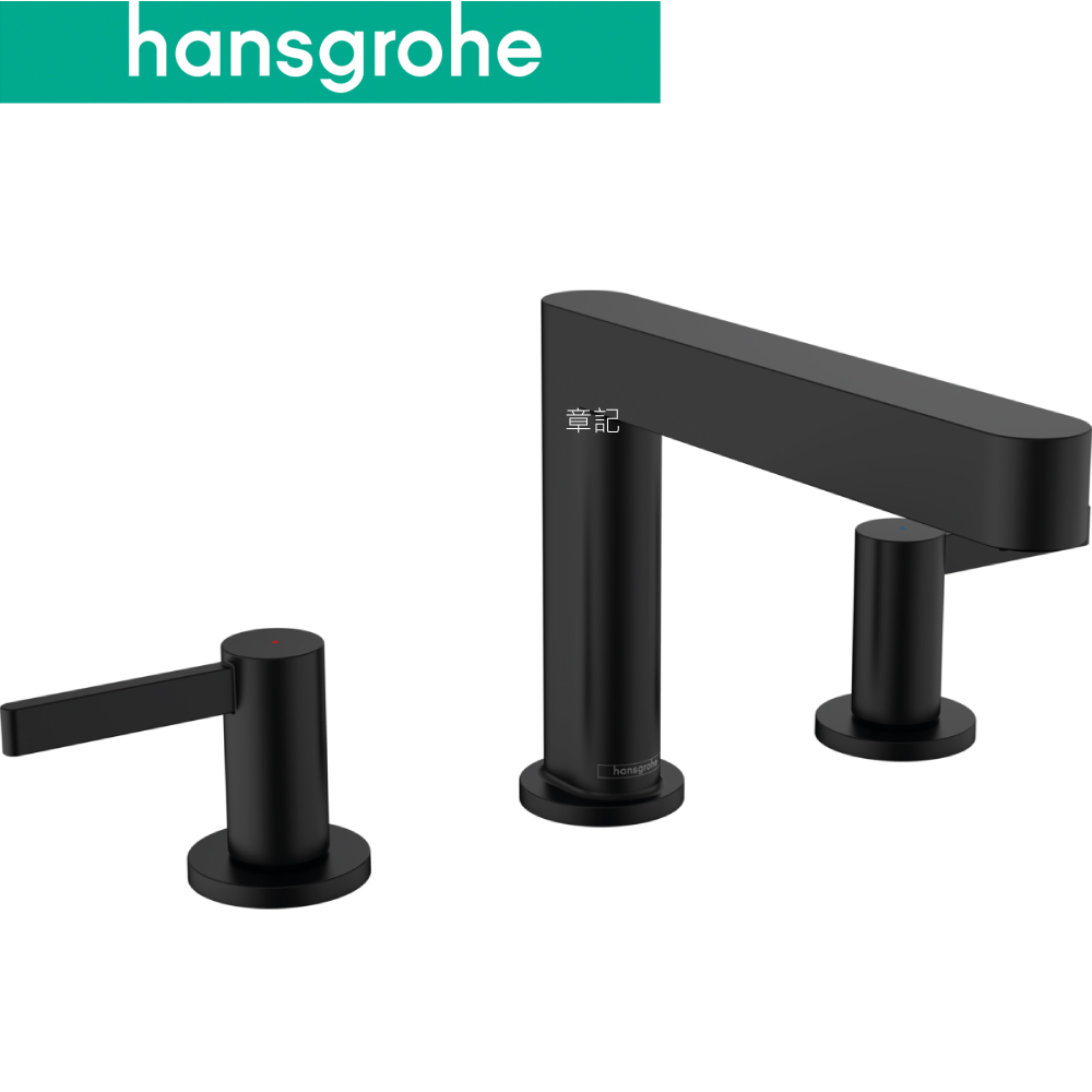 hansgrohe Finoris 三孔臉盆龍頭(霧黑) 76033670  |面盆 . 浴櫃|面盆龍頭