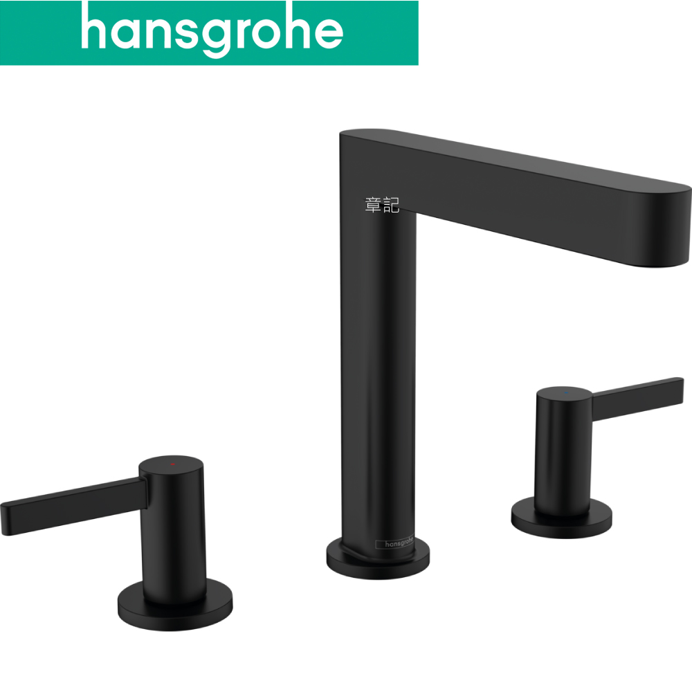 hansgrohe Finoris 三孔臉盆龍頭(霧黑) 76034670  |面盆 . 浴櫃|面盆龍頭